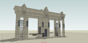 以前做的一个简欧门卫,共享一下模型,求红宝石谢谢 sketchup模型库 sketchup吧 sketchup中国门户网站